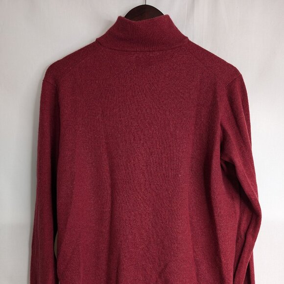 UNTUCKit Men's Heathered Red 1/4 Zip (100% Merino Wool), Size XL - Picture 2 of 10